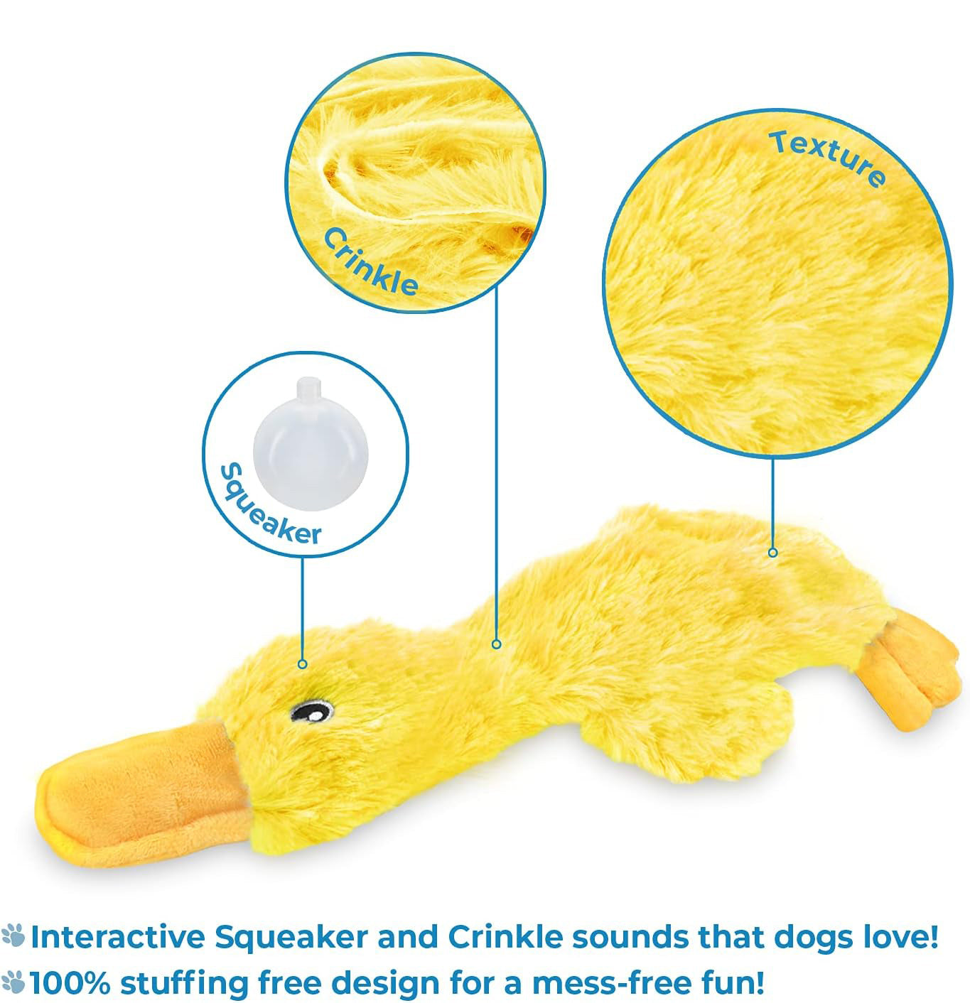 Duck crinkle Dog Toy