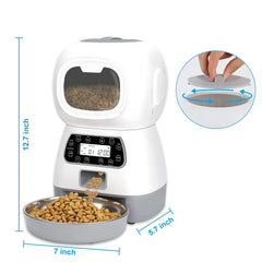 Automatic Pet Feeder Smart Food Dispenser For Cats Dogs 3.5L