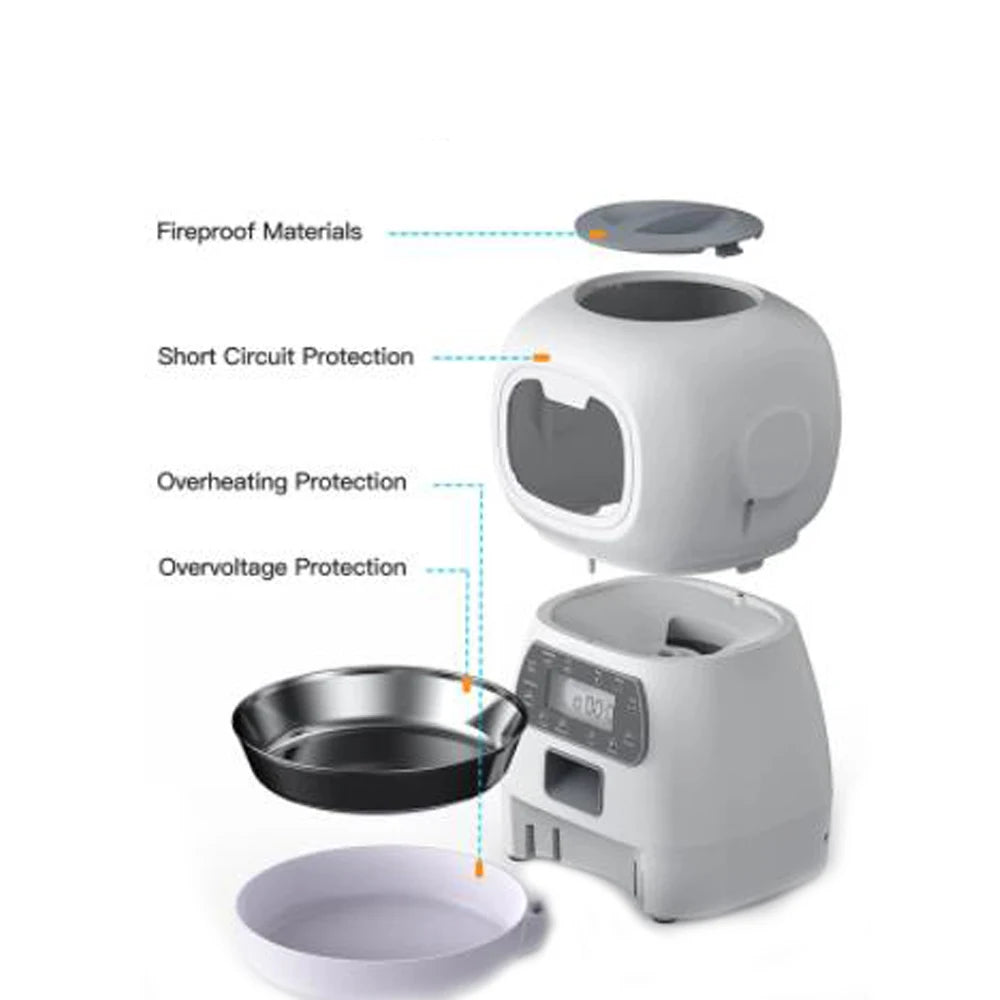 Automatic Pet Feeder Smart Food Dispenser For Cats Dogs 3.5L