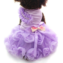 Dog Princess Wedding Dress Tutu Rosette&Bow Dresses