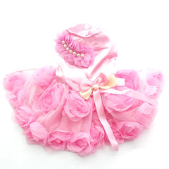 Dog Princess Wedding Dress Tutu Rosette&Bow Dresses