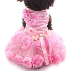 Dog Princess Wedding Dress Tutu Rosette&Bow Dresses