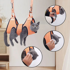 Pet Grooming Hammock Cat Dog Manicure Hairdressing Anti-Scratch Fixer