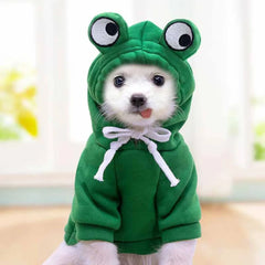 Cute Frog Pet Sweater Puppy Hoodie Pet Clothes