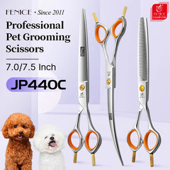 Professional dog Grooming Scissors Kit Cutting Curved Thinning set