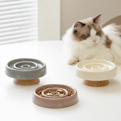 Pet Ceramic Slow Feeder Bowl Anti-Gulping