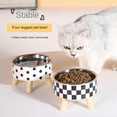 Elevated Cats Feeder Bowl Anti-choking