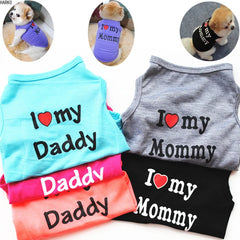 Cute Printed Summer Pets tshirt Puppy Dog Clothes  Cotton