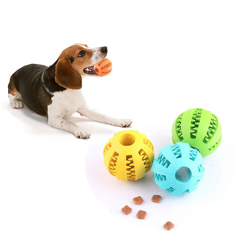 Ball Toys for Small Dogs Interactive Elasticity Chew Tooth Cleaning Rubber