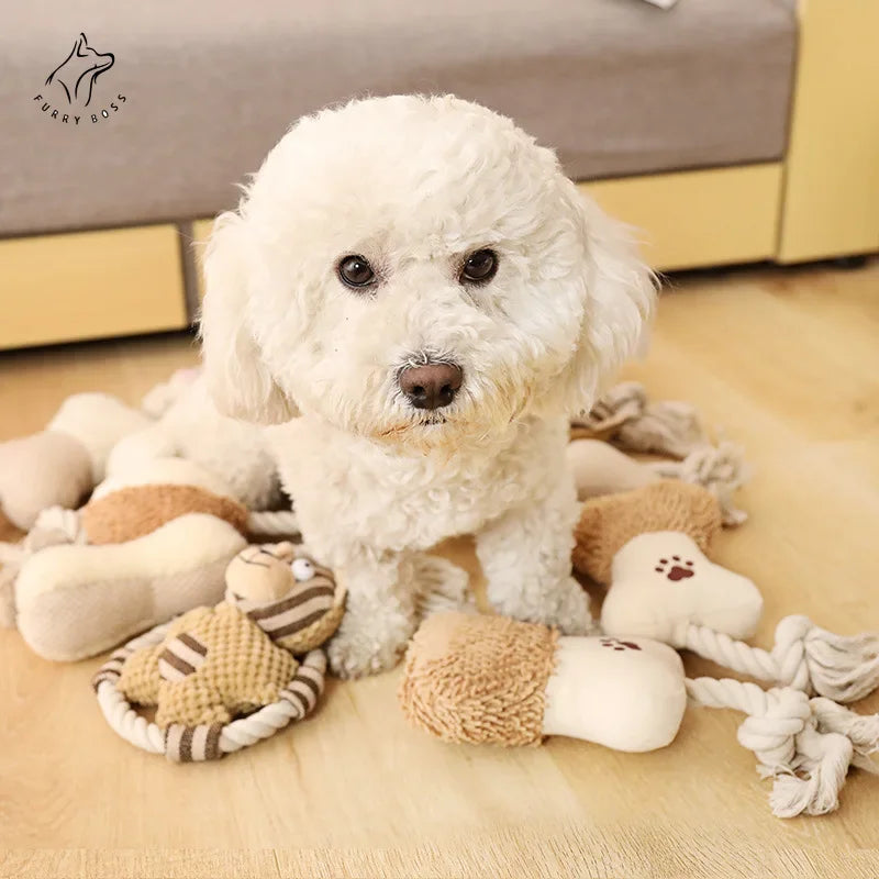 Cotton Rope Toy, Durable and Bite-resistant, Interactive Dog Molar Teeth Cleaner