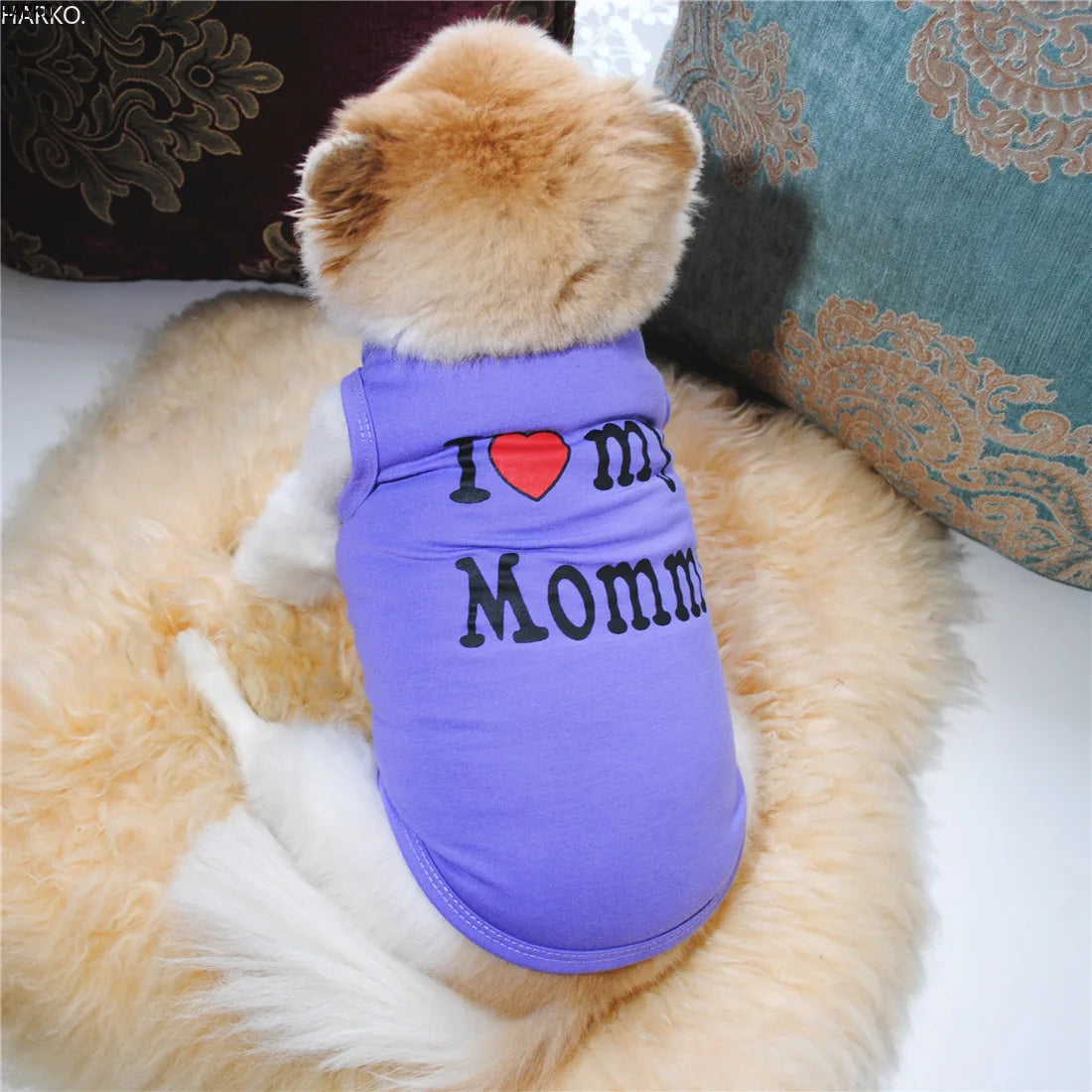 Cute Printed Summer Pets tshirt Puppy Dog Clothes  Cotton