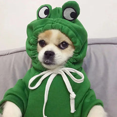 Cute Frog Pet Sweater Puppy Hoodie Pet Clothes