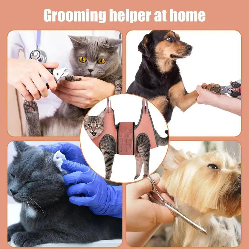 Pet Grooming Hammock Cat Dog Manicure Hairdressing Anti-Scratch Fixer