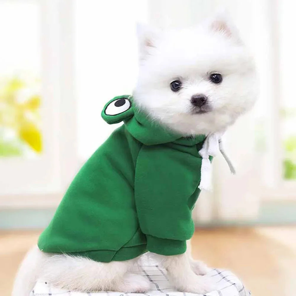 Cute Frog Pet Sweater Puppy Hoodie Pet Clothes