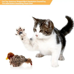 Cat Toy Sparrow Shaped Funny Bird Simulation Sound Toy