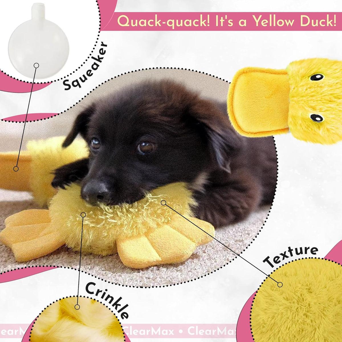 Duck crinkle Dog Toy – ELPET